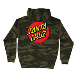Santa Cruz Classic Dot Mens Zip-up Hoodie, Forest Camo