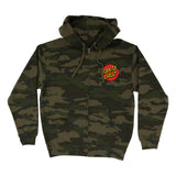 Santa Cruz Classic Dot Mens Zip-up Hoodie, Forest Camo