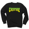 Creature Logo Crew Neck Mens Sweatshirt, Black