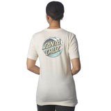 Santa Cruz Wave Dot Womens Boyfriend S/S Crop T-Shirt, Natural
