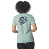 Santa Cruz Wave Dot Boyfriend S/S Womens Crop T-Shirt, Dusty Blue