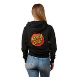 Santa Cruz Classic Dot Hooded Pullover Womens Sweatshirt, Black