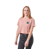 Santa Cruz Wave Dot Womens Boyfriend S/S Crop T-Shirt, Desert Pink