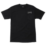 Creature Logo Pocket Regular S/S Mens T-Shirt, Black