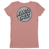 Santa Cruz Other Dot Fitted S/S Girls T-Shirt, Mauvelous