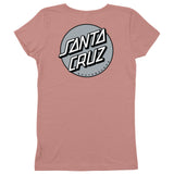 Santa Cruz Other Dot Fitted S/S Girls T-Shirt, Mauvelous