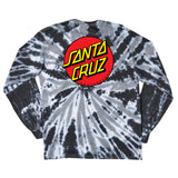 Santa Cruz Classic Dot Mens L/S T-Shirt, Twist Black