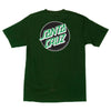 Santa Cruz Other Dot Men's Regular S/S T-Shirt, Forest Green w/Black/Green