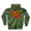 Santa Cruz Classic Dot P/O Hooded Pullover Hooded Youth Sweatshirt, Spider Green