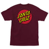 Santa Cruz Classic S/S Mens Regular T-Shirt, Burgundy