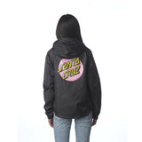 Santa Cruz Other Dot Women's Hooded Windbreaker Jacket, Black