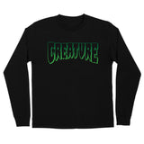 Creature Logo Outline Regular L/S Mens T-Shirt, Black