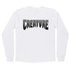 Creature Logo Mens Regular L/S T-Shirt, White w/Grey