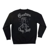 Creature Heads Will Roll Crew Neck Midweight Mens Sweatshirt, Black