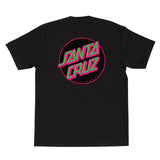 Santa Cruz Other Dot Men's Regular S/S T-Shirt, Graphite Black w/Pink/Green