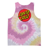 Santa Cruz Classic Dot Mens Tank T-Shirt, Desert Rose