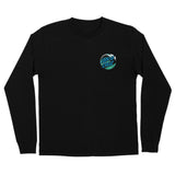 Santa Cruz Wave Dot L/S Regular T-Shirt Mens, Black