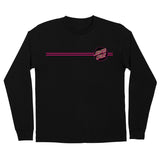 Santa Cruz Other Dot Regular Mens L/S T-Shirt, Black w/Pink/Green
