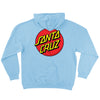 Santa Cruz Classic Dot P/O Mens Hooded Pullover Sweatshirt, Blue Aqua