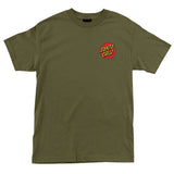 Santa Cruz Classic Dot Chest Mens S/S Regular T-Shirt, Military Green