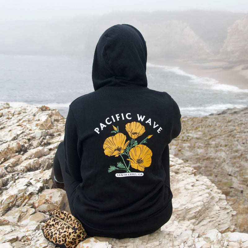 Versterker incompleet moederlijk Pacific Wave California Poppy Women's Pullover Hoodie Black – Pacific Wave  Surf Shop