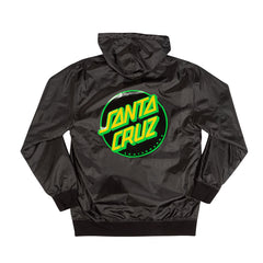 SANTA CRUZ スノーボードウェア グリーンジャケット Santa Cruz Dot Hooded Windbreaker Jacket Black/Green – Pacific