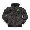 Santa Cruz Dot Hooded Windbreaker Jacket Black/Green