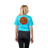 Santa Cruz Classic Dot Fitted Womens T-Shirt Neon Blue