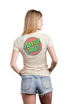 Santa Cruz Other Dot Womens Fitted S/S T-Shirt, Cream