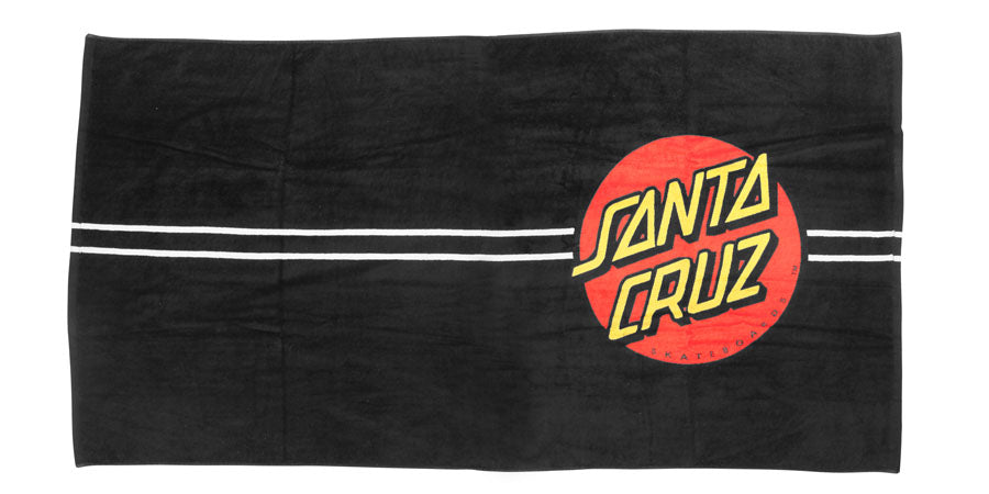 Santa Cruz Classic Dot Beach Towel Black